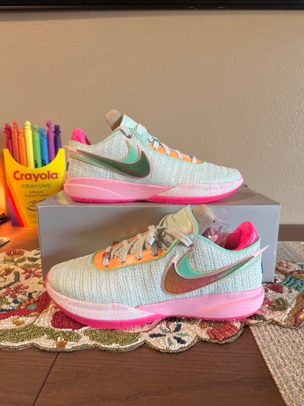 Nike LeBron 20 XX Time Machine Barely Green Pink All Star Lifer DJ5423 300